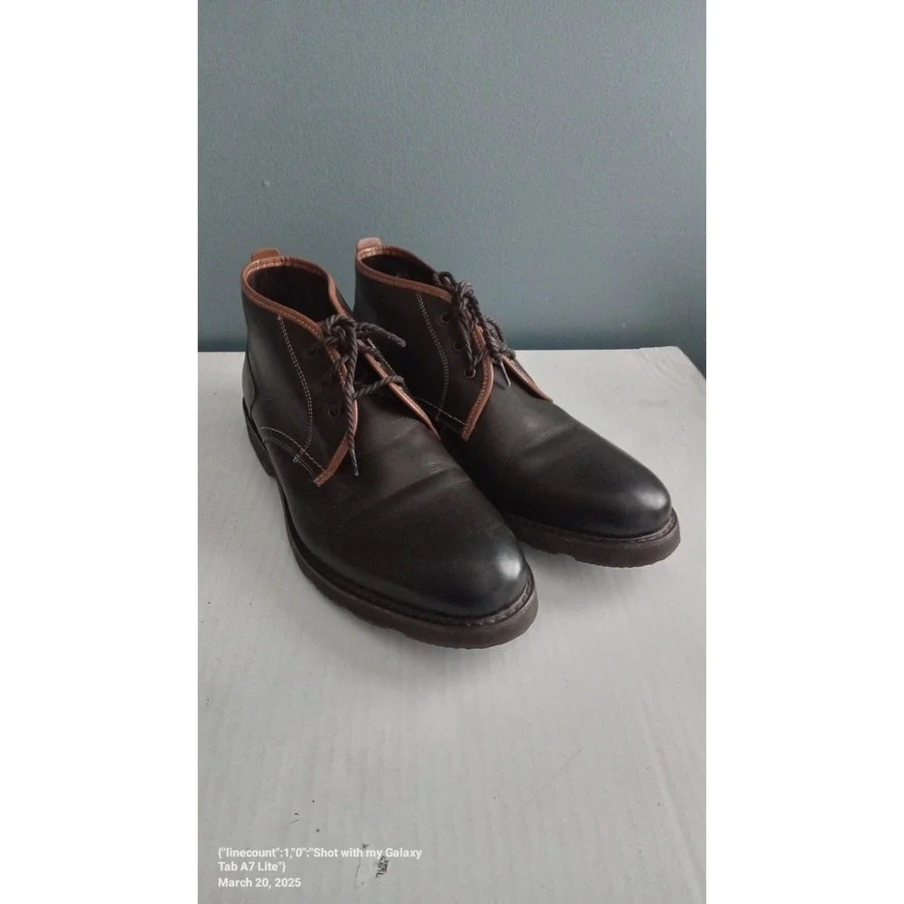 Leather Chukka Boots Ankle Dress‎ Casual Lace Up Brown Shoes